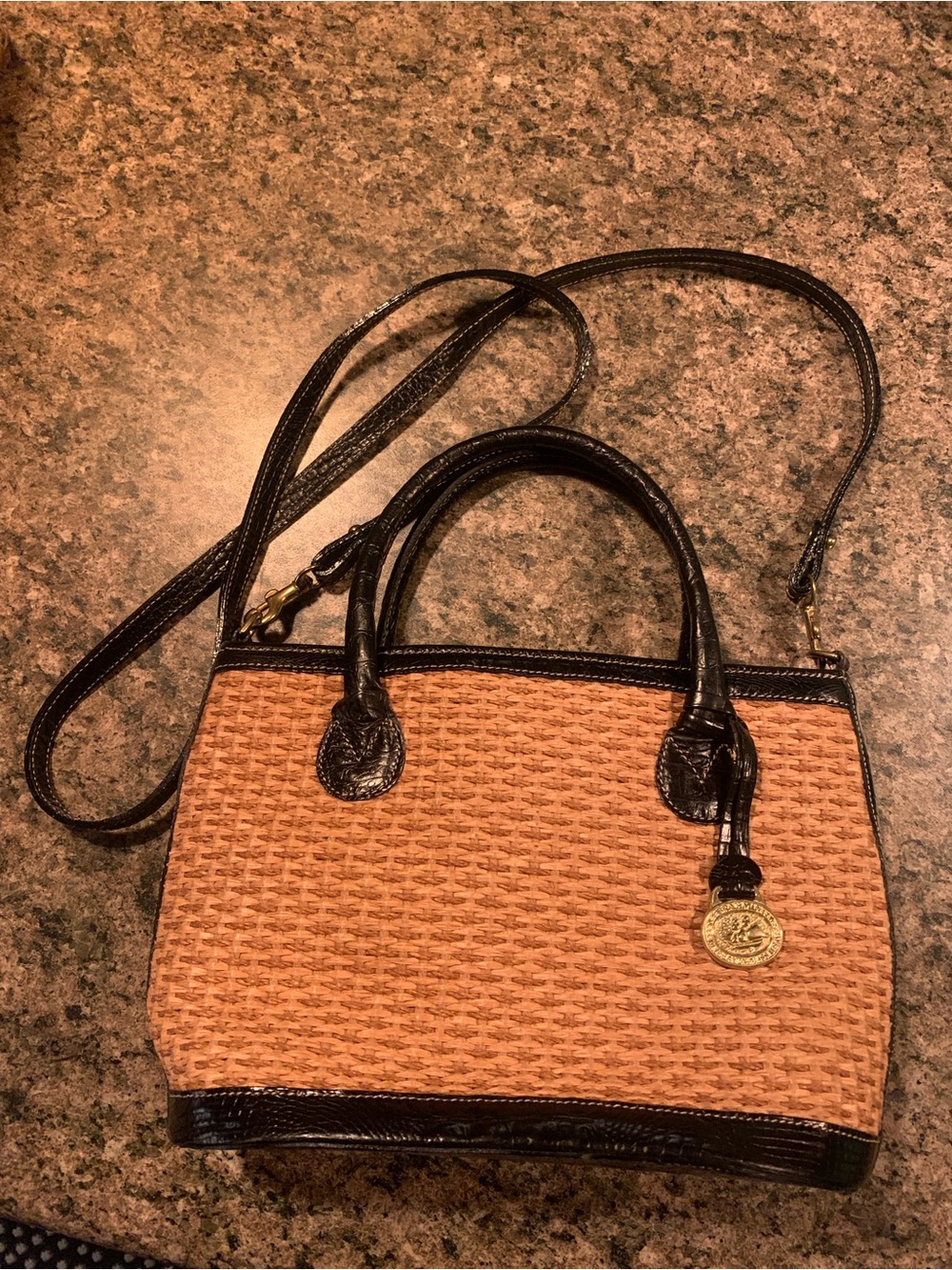 BRAHMIN Capri Terrace Straw Tote - Like New